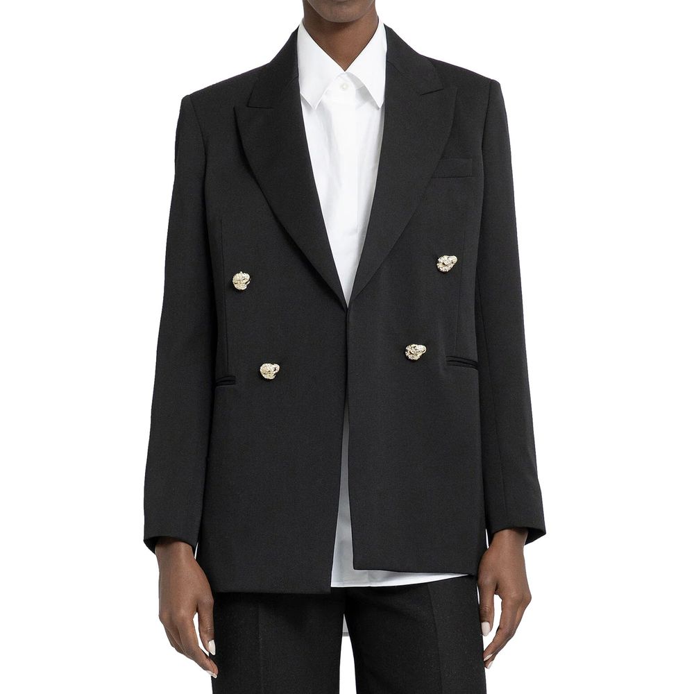 Lanvin Schwarzer Blazer aus reiner Schurwolle