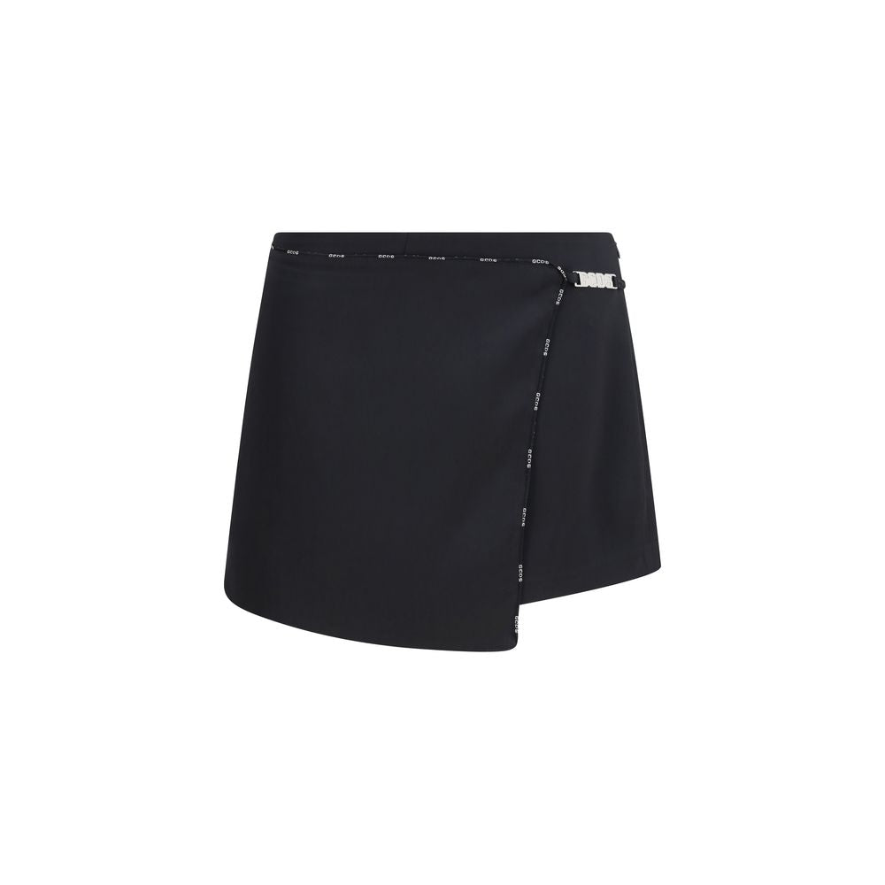 GCDS Schwarze Mini-Shorts aus Polyester