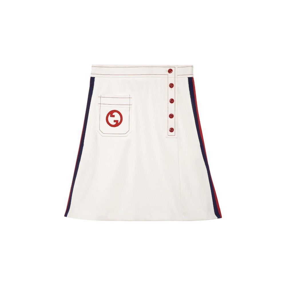 Gucci Weißer Polyesterrock