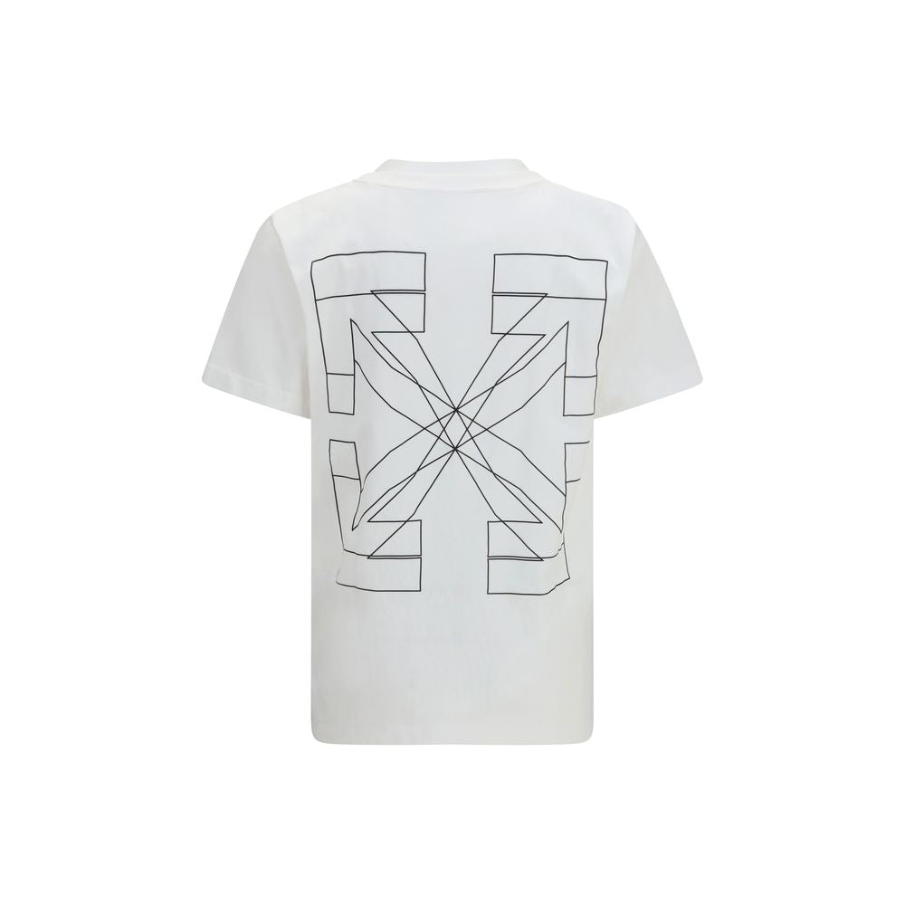 Off-White Weißes Baumwoll-T-Shirt