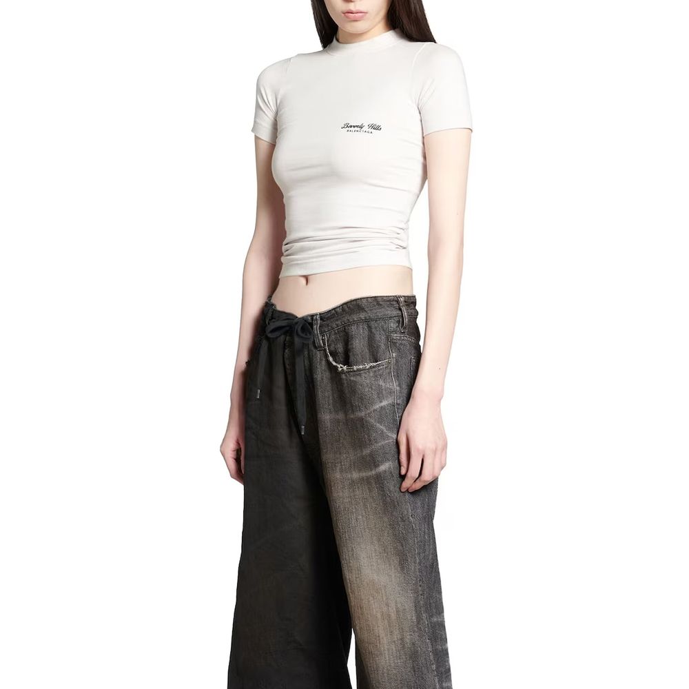 Balenciaga Weißes Baumwoll-T-Shirt