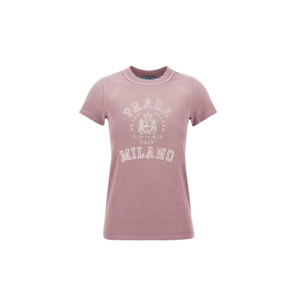 Prada Mehrfarbiges Baumwoll-T-Shirt