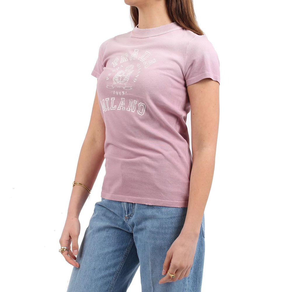 Prada Mehrfarbiges Baumwoll-T-Shirt