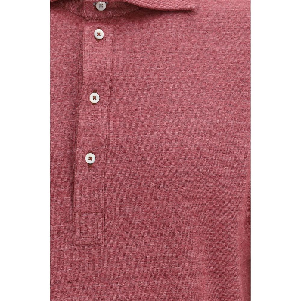 Brunello Cucinelli Mehrfarbiges Poloshirt aus Leinen