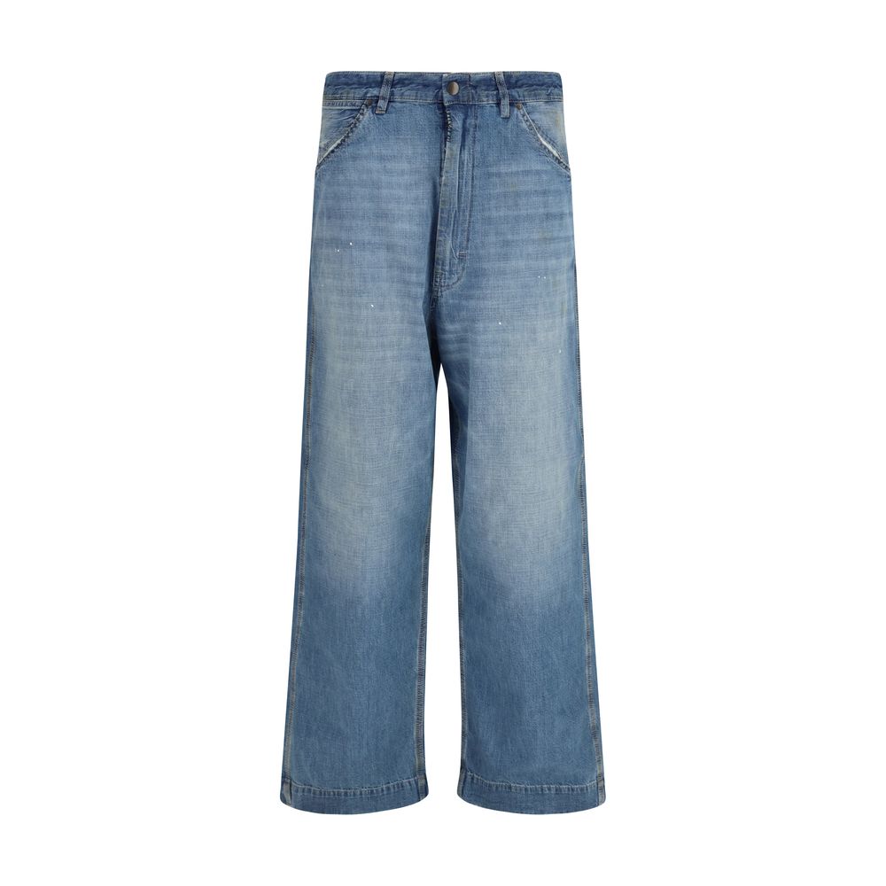 Maison Margiela Blaue Baumwolljeans im Relaxed Fit