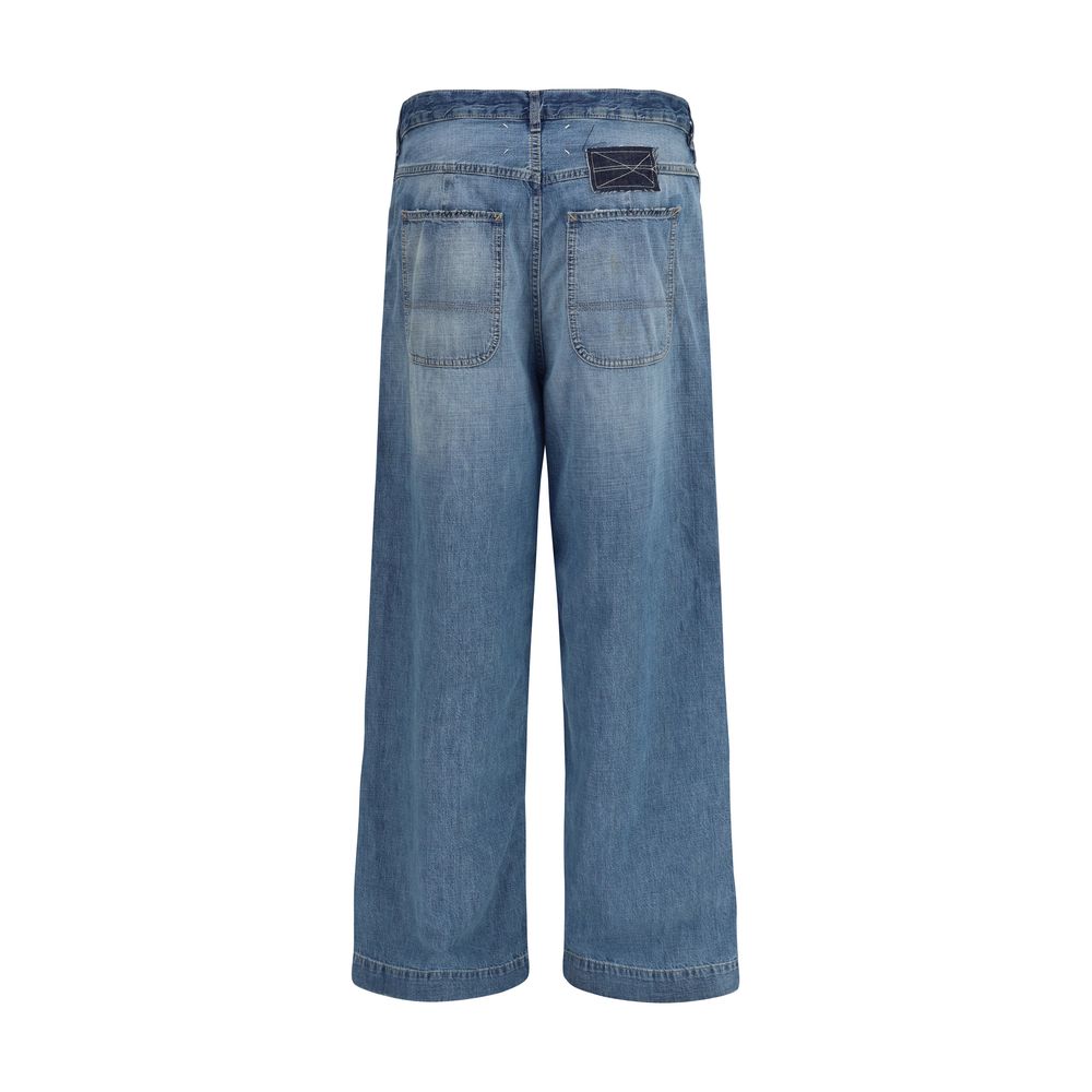 Maison Margiela Blaue Baumwolljeans im Relaxed Fit