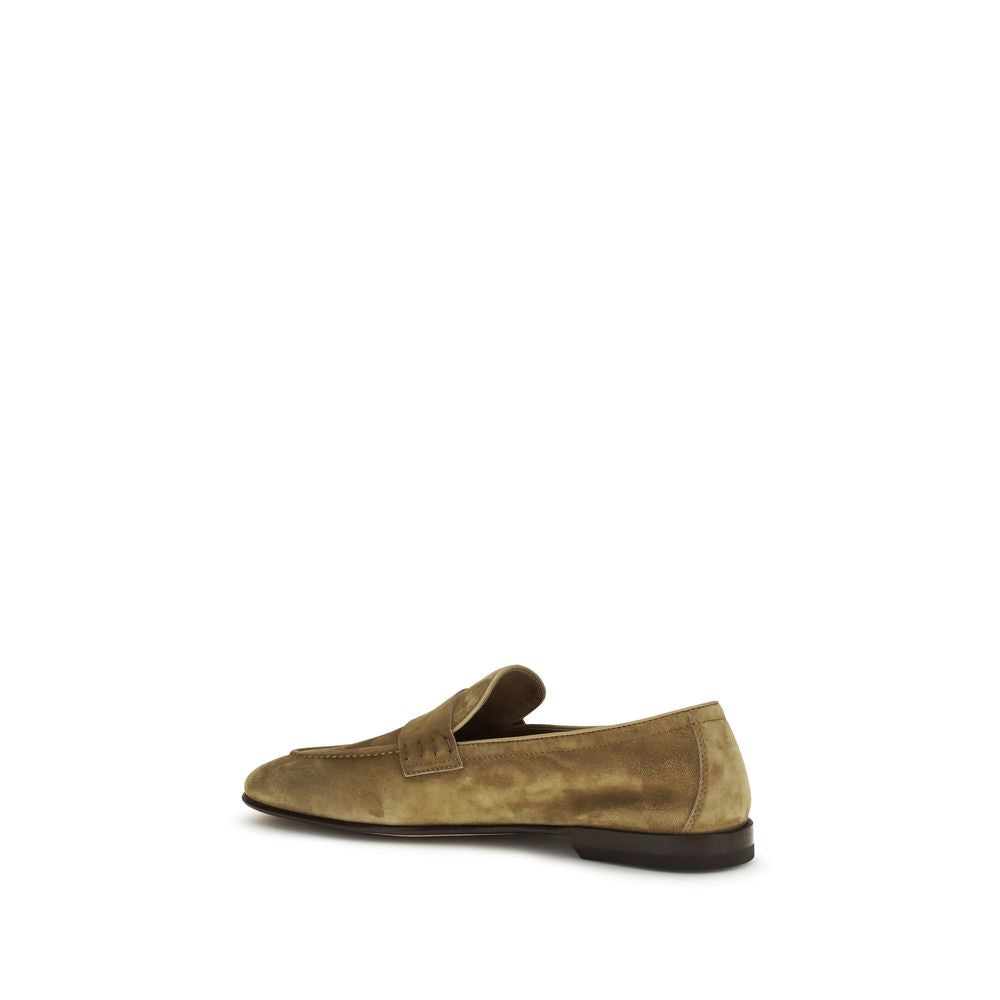 Bally Beige Kalbsleder Bos Taurus Slipper-Loafer