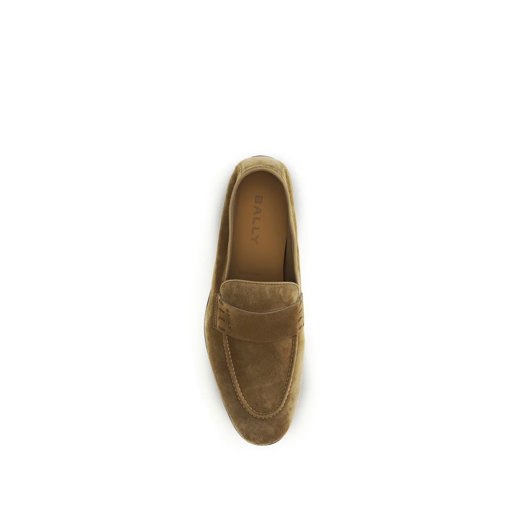 Bally Beige Kalbsleder Bos Taurus Slipper-Loafer