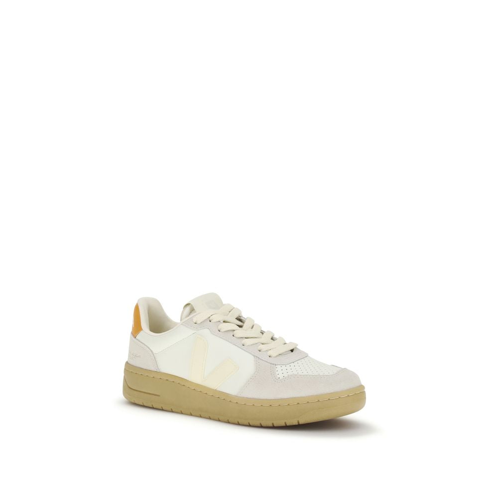 Veja Weiße Low-Top-Sneaker aus Kalbsleder Bos Taurus