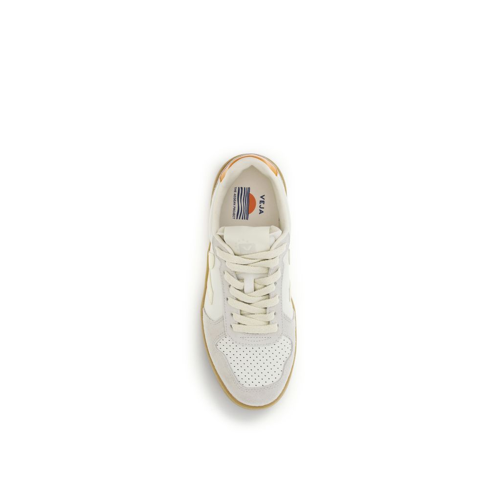 Veja Weiße Low-Top-Sneaker aus Kalbsleder Bos Taurus
