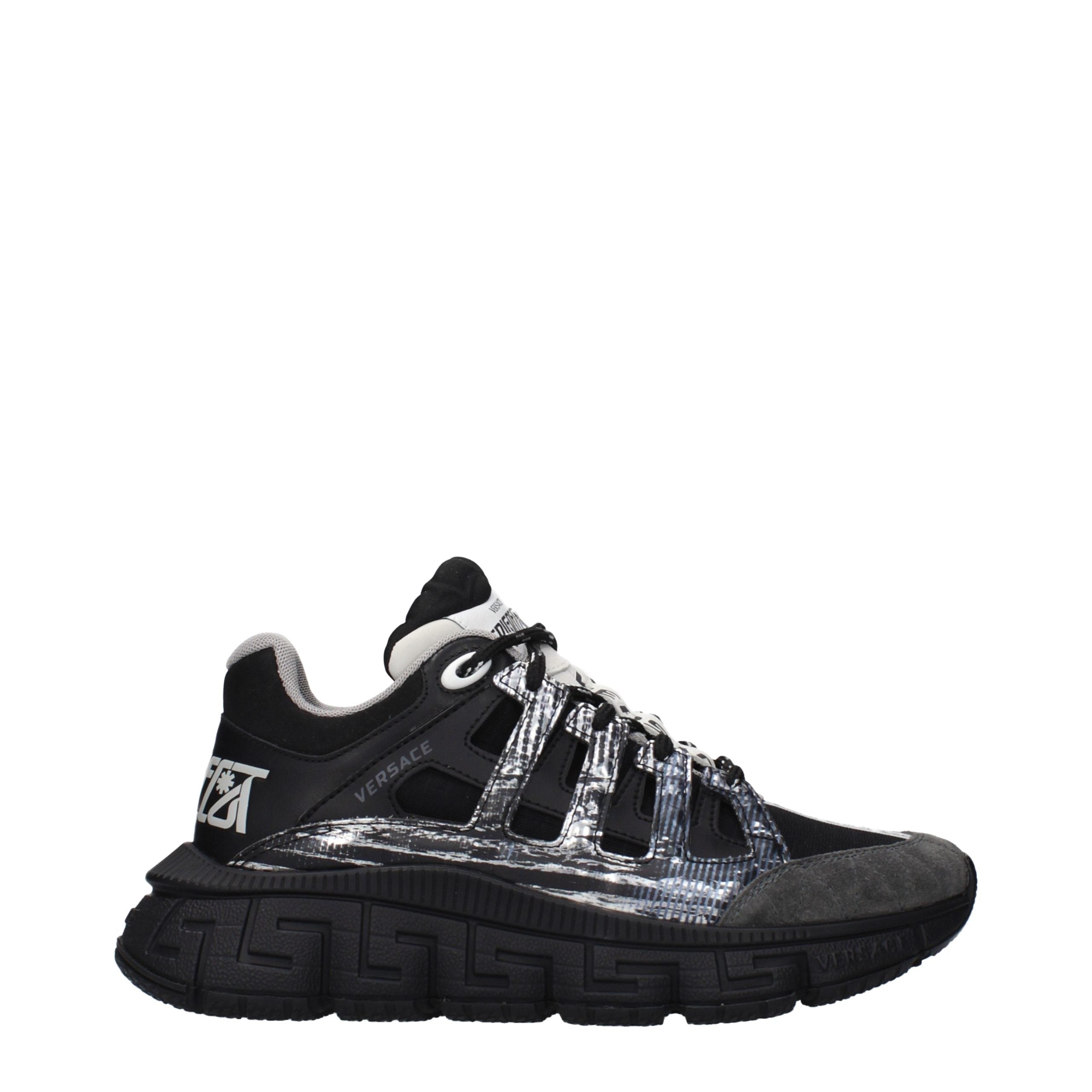 Versace Schwarze Stoff-Sneaker