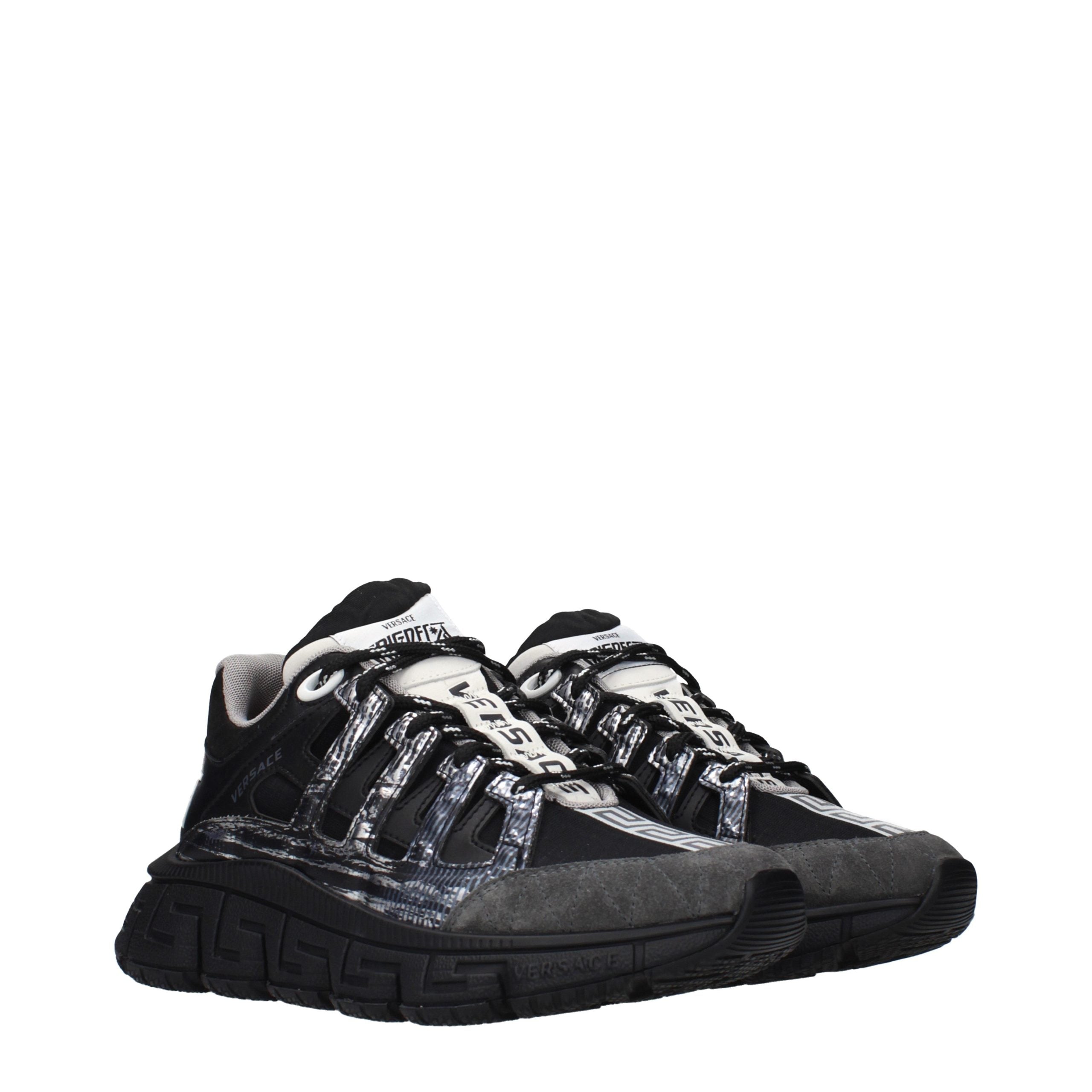 Versace Schwarze Stoff-Sneaker