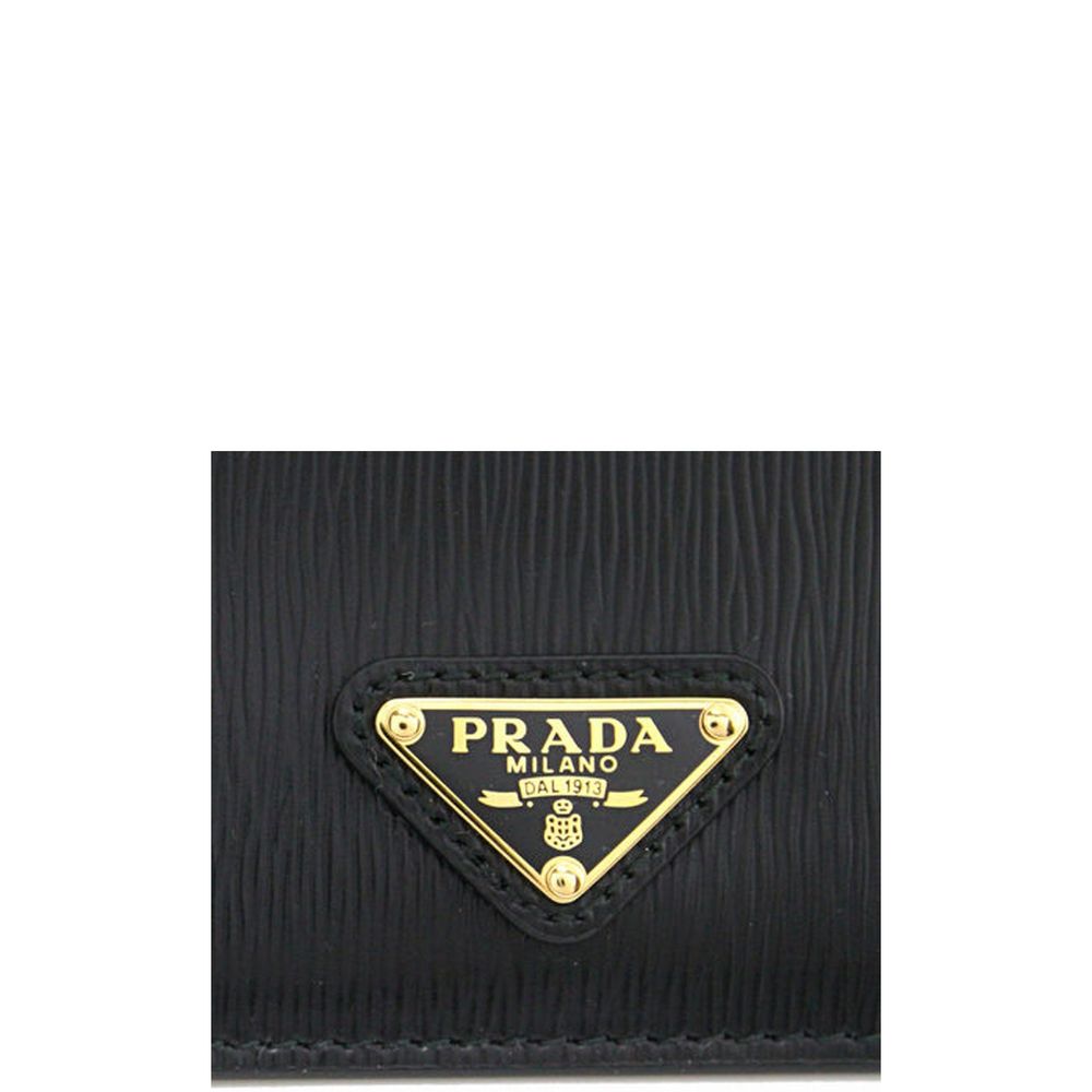 Prada Schwarzer Kalbsleder-Kartenetui