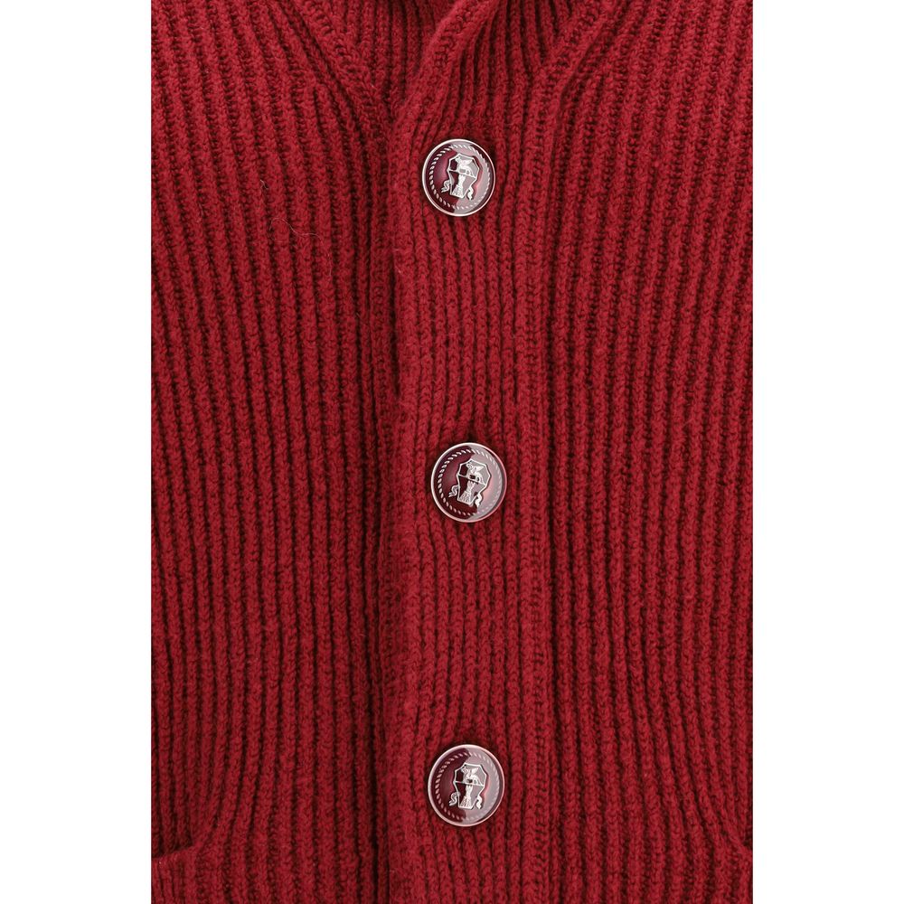 Brunello Cucinelli Mehrfarbige Baumwollstrickjacke