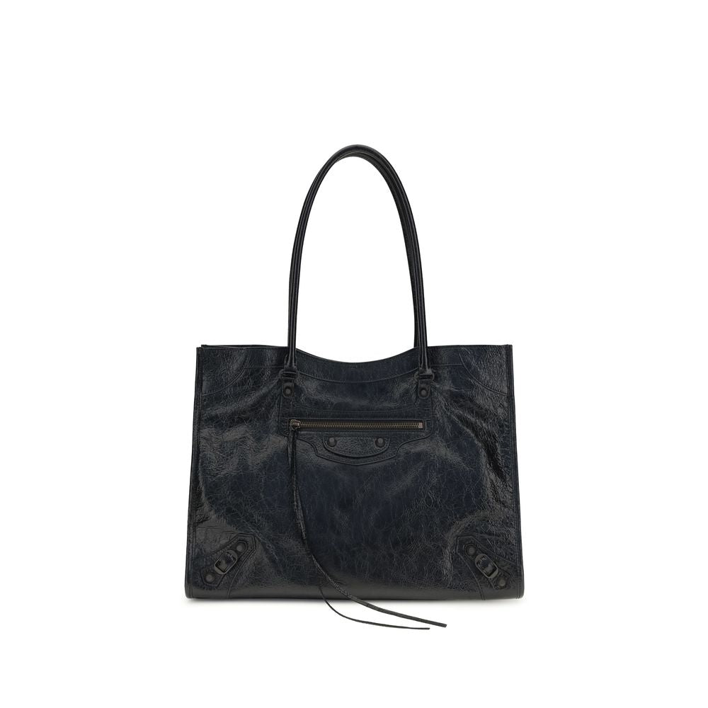 Balenciaga Schwarze Lammleder Schultertasche Ovis Aries Aries