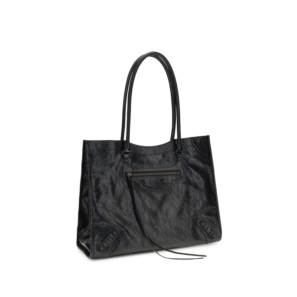 Balenciaga Schwarze Lammleder Schultertasche Ovis Aries Aries