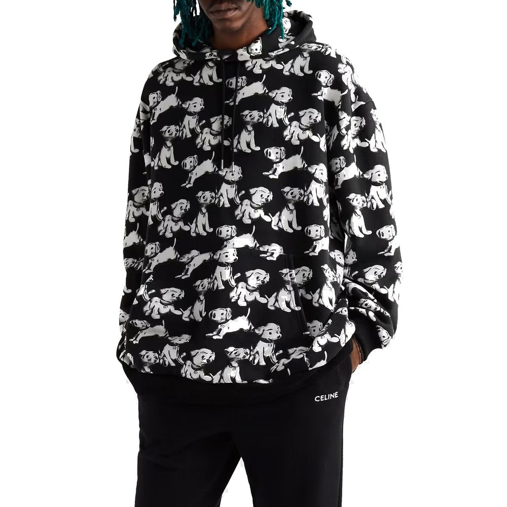 Celine Schwarzer Baumwoll-Sweatshirt