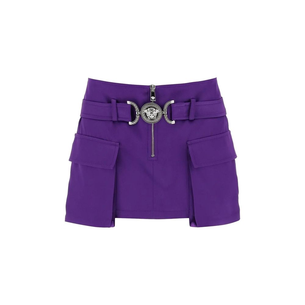 Versace Lila Viskose-Minirrock