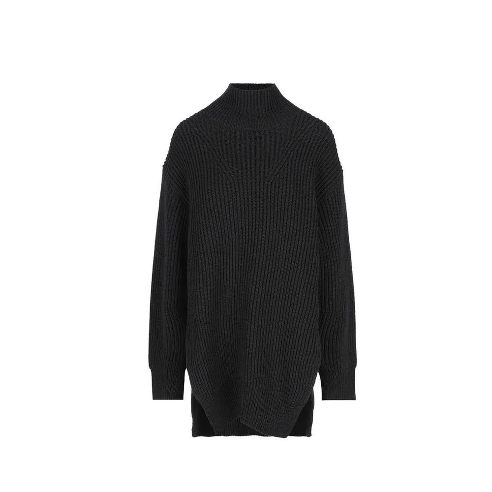 Jil Sander Schwarzer Wollrollkragenpullover