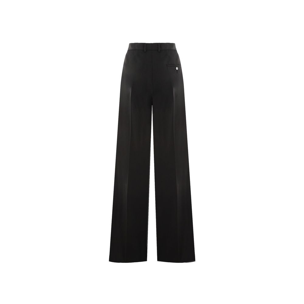 Balenciaga Schwarze Wollhose mit ausgestelltem Bein