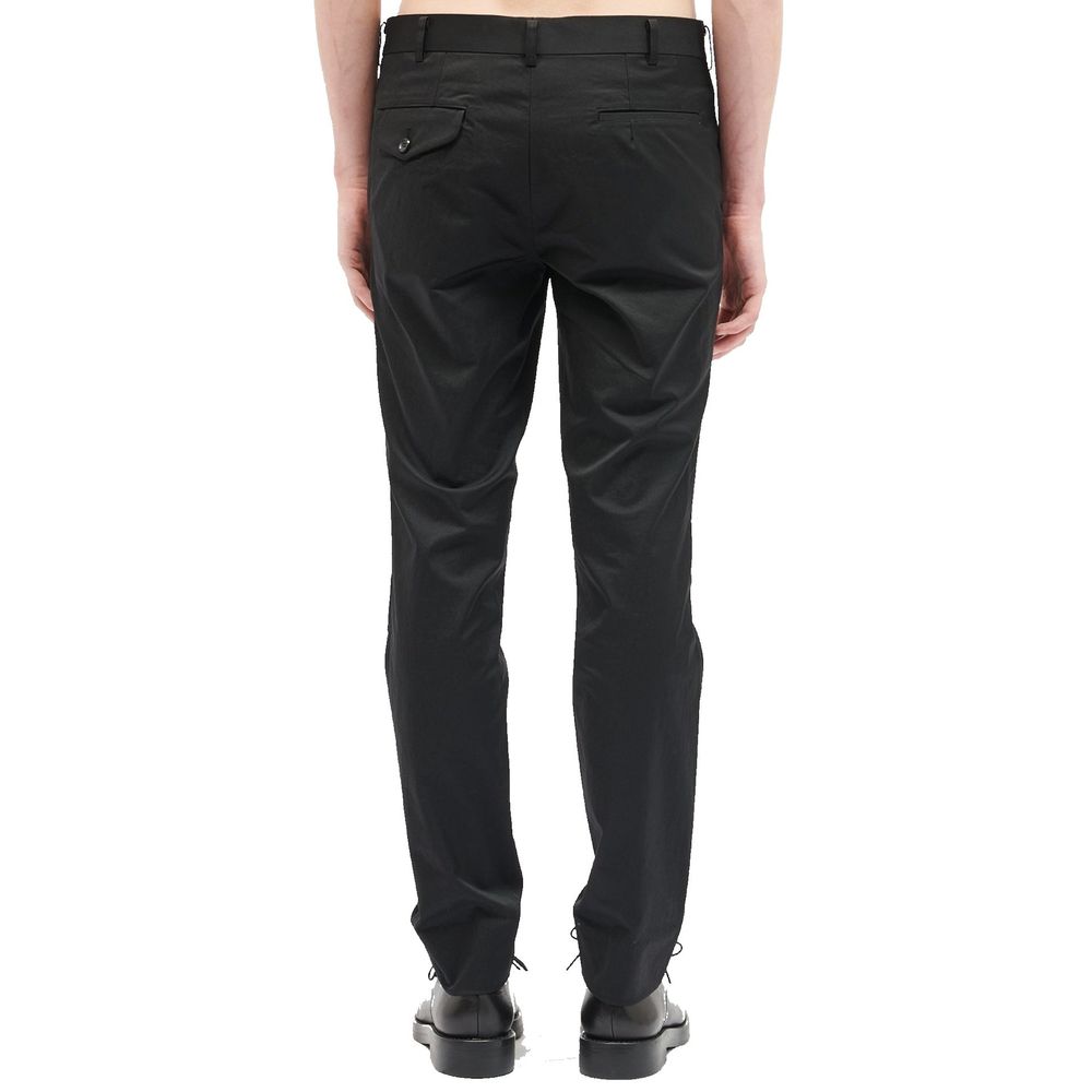 Comme Des Garçons Schwarze Nylon Casual Hose