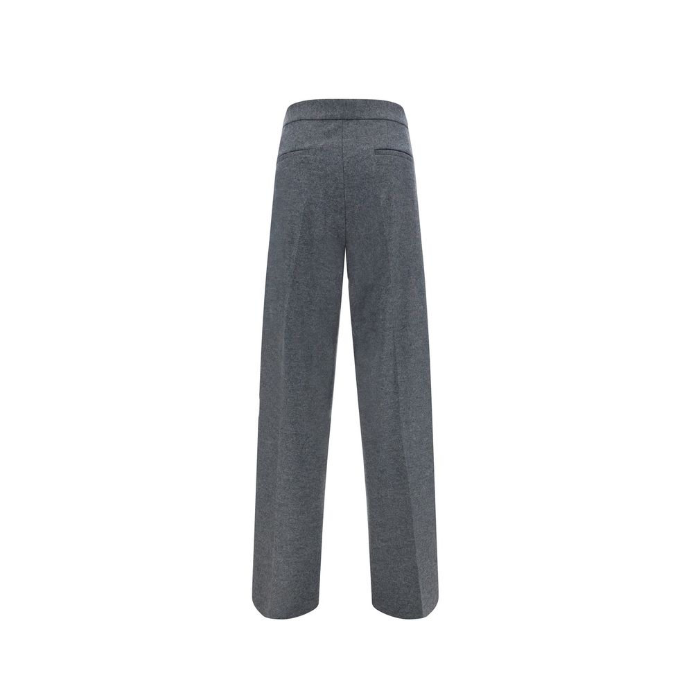 Jil Sander Graue Woll-Freizeithose