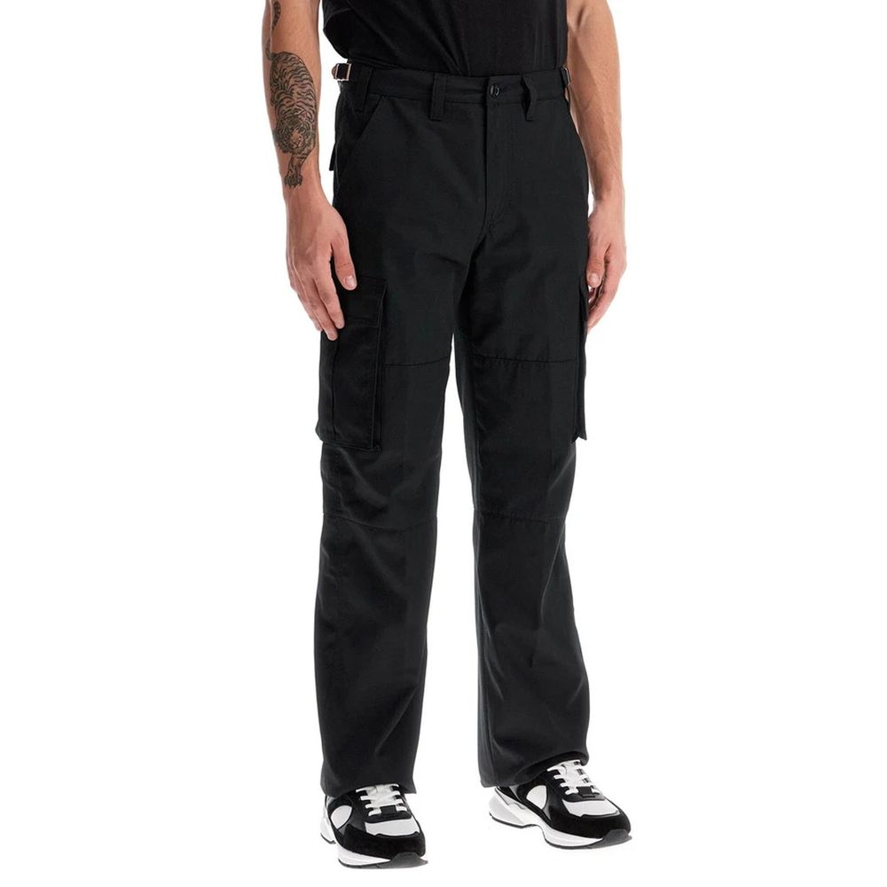 Celine Schwarze Cargo-Hose aus Baumwolle