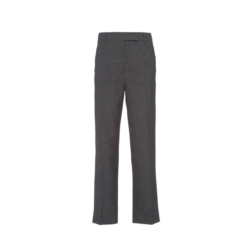 Prada Graue Hose aus reiner Schurwolle