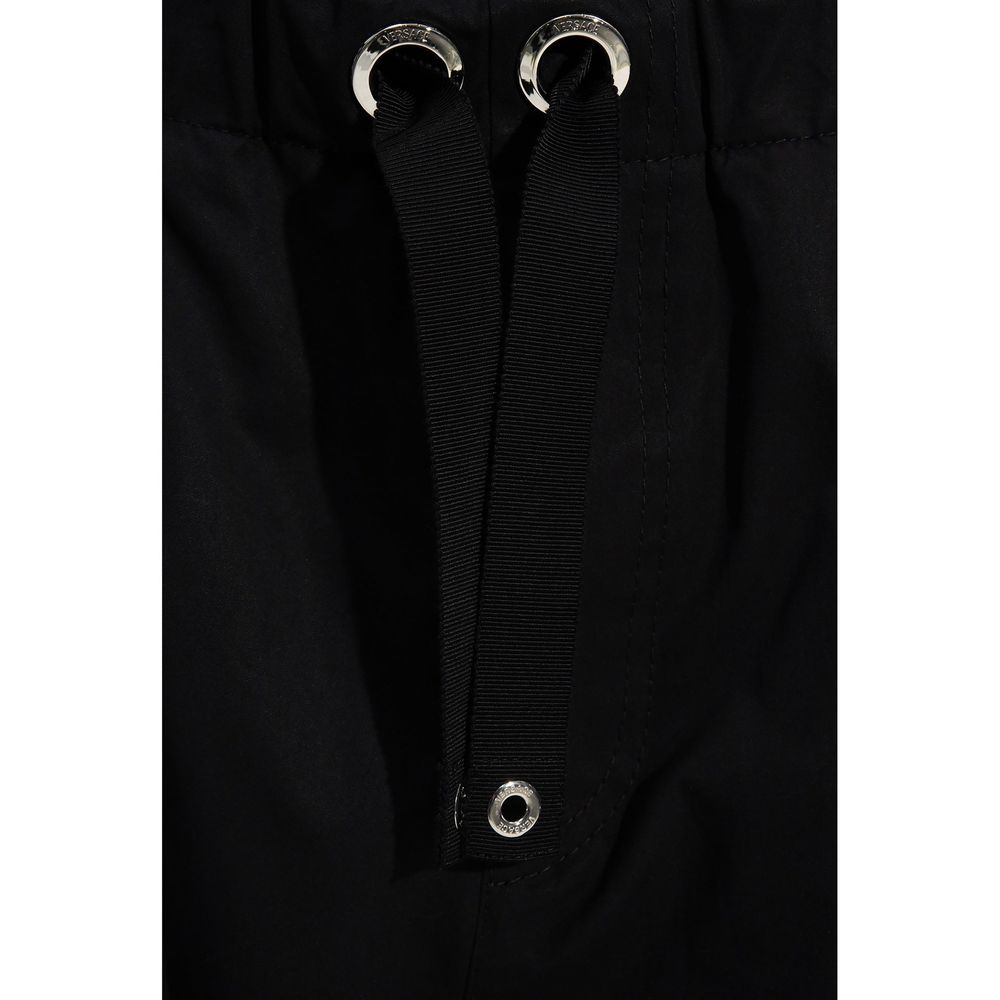 Versace Schwarze Baumwoll-Freizeithose