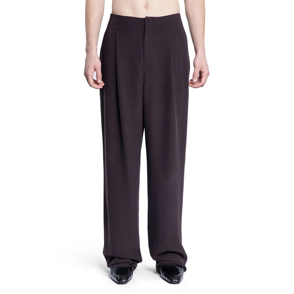 Saint Laurent Braune Seidenhose