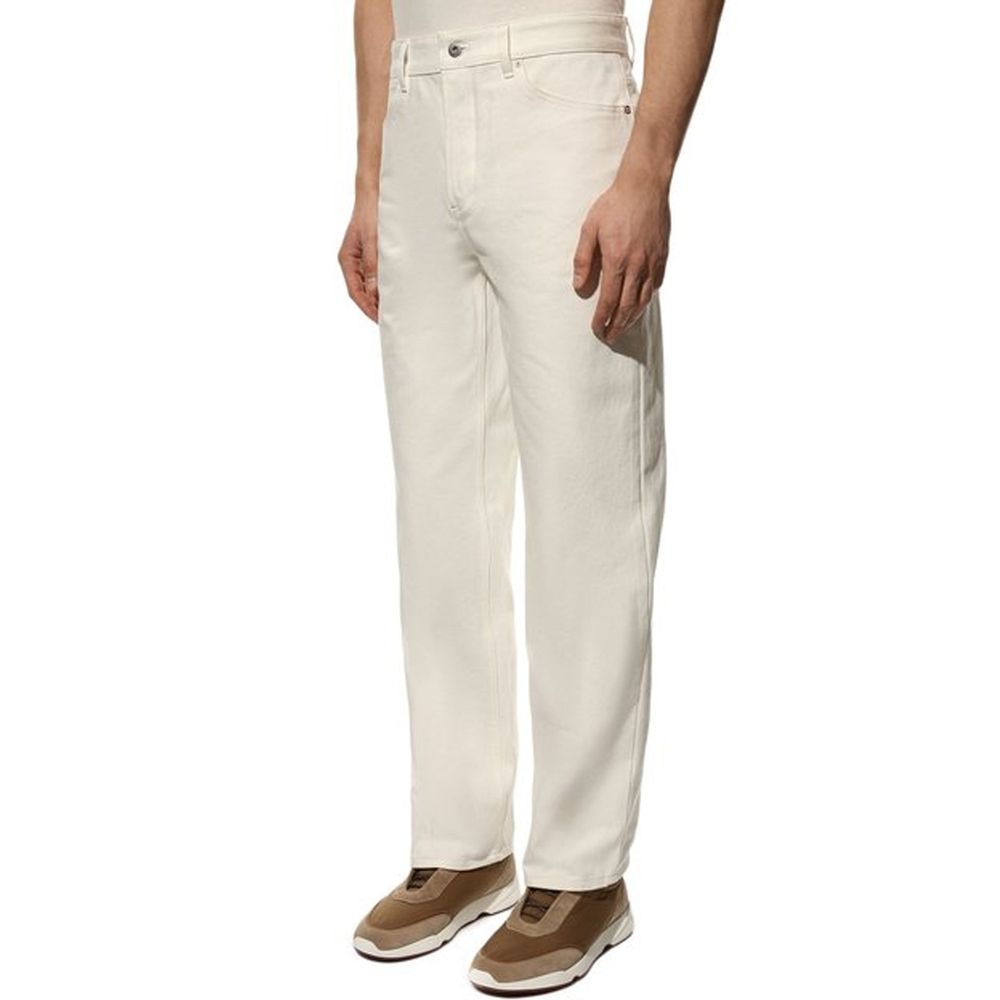 Jil Sander Weiße Baumwoll-Jeans Denim