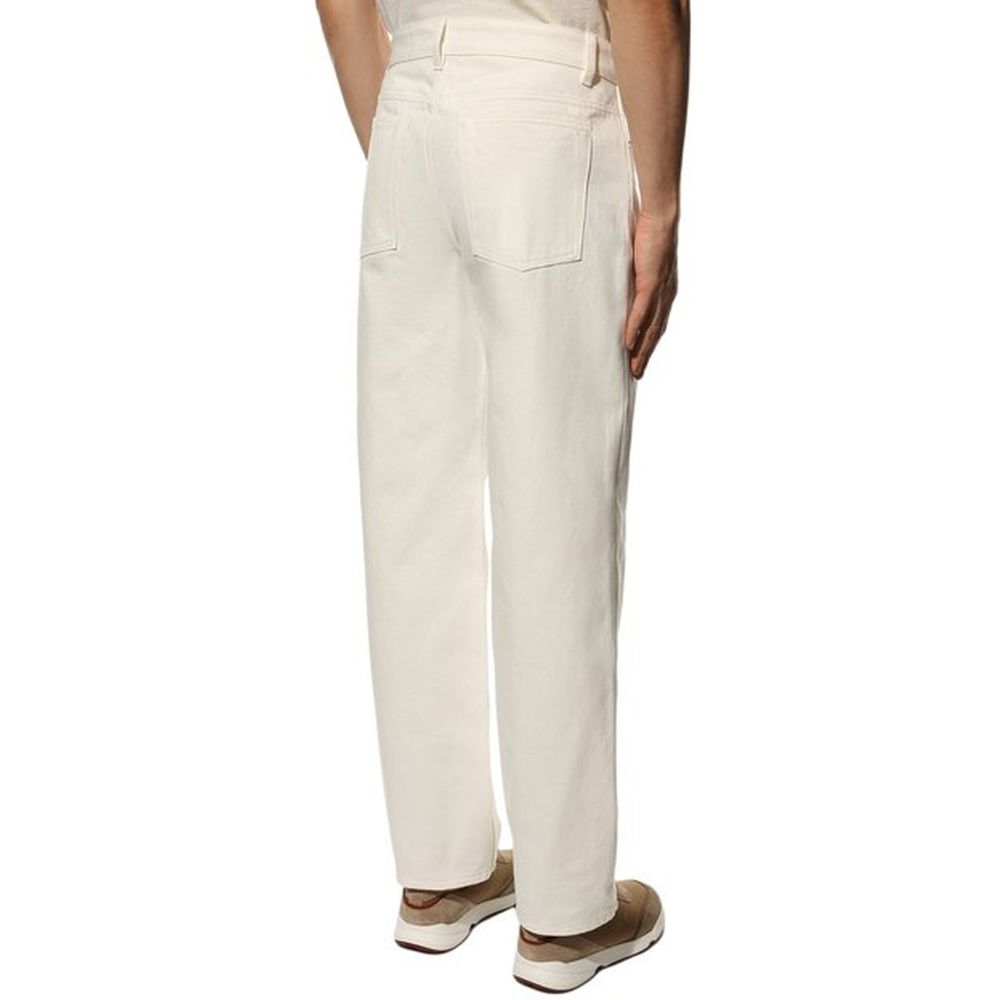 Jil Sander Weiße Baumwoll-Jeans Denim