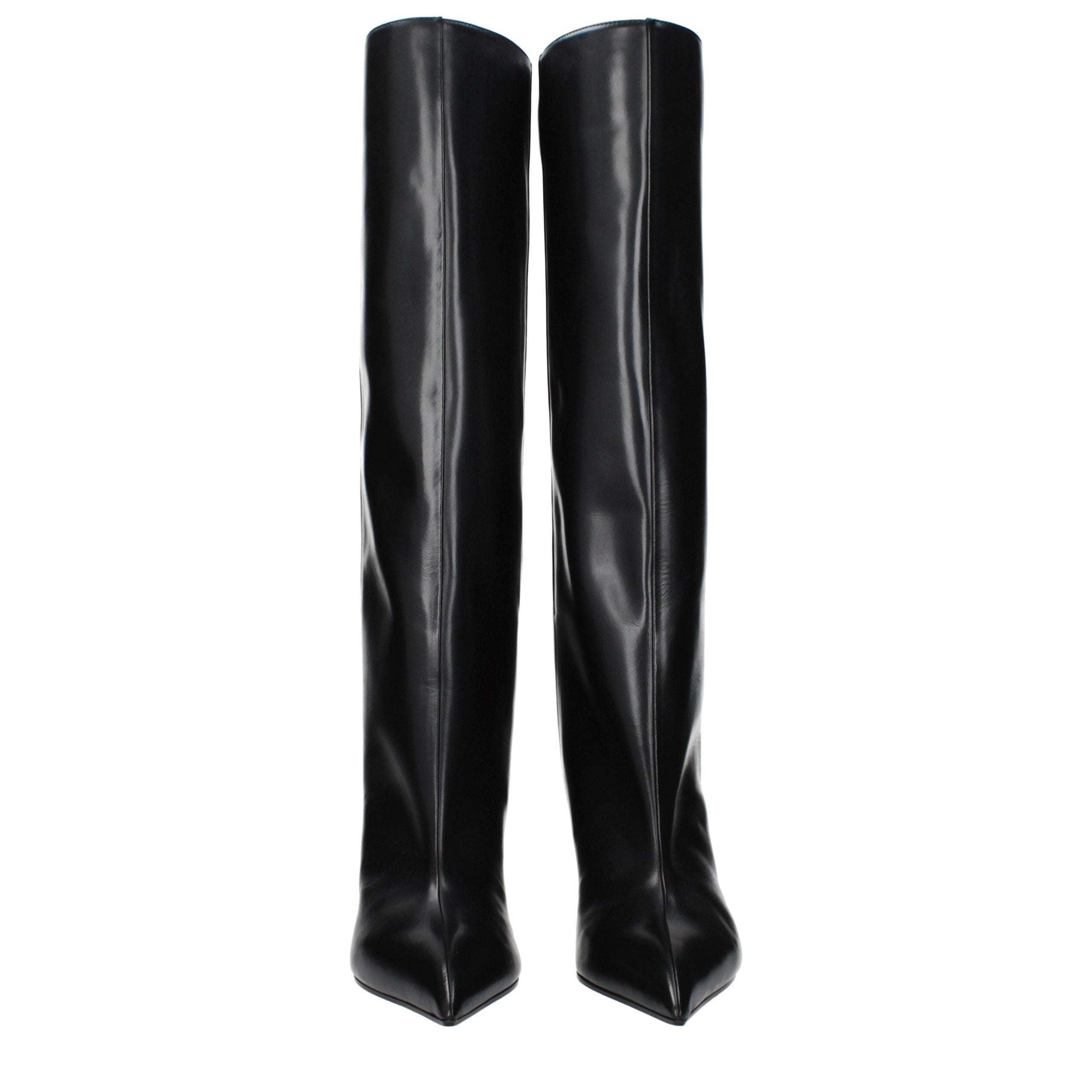 The Attico Schwarze Lederstiefel