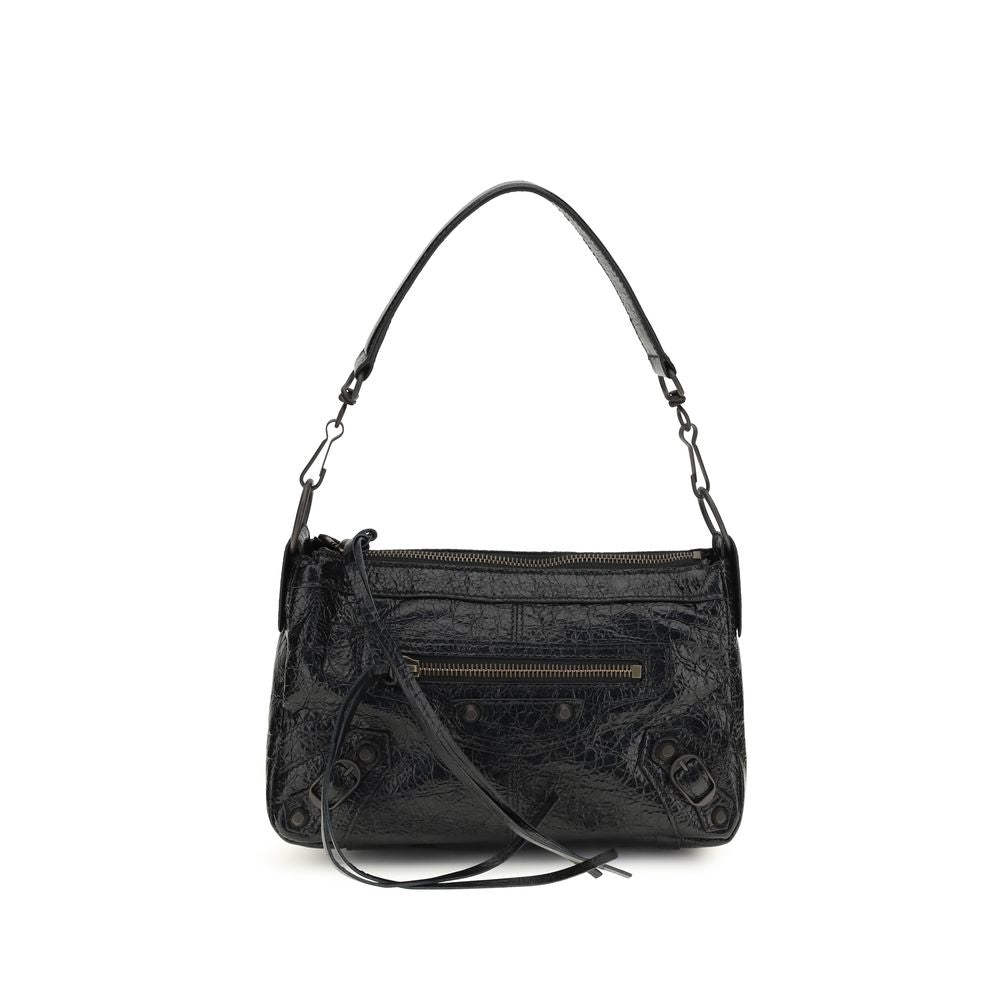 Balenciaga Schwarze Lammleder Schultertasche Ovis Aries Aries