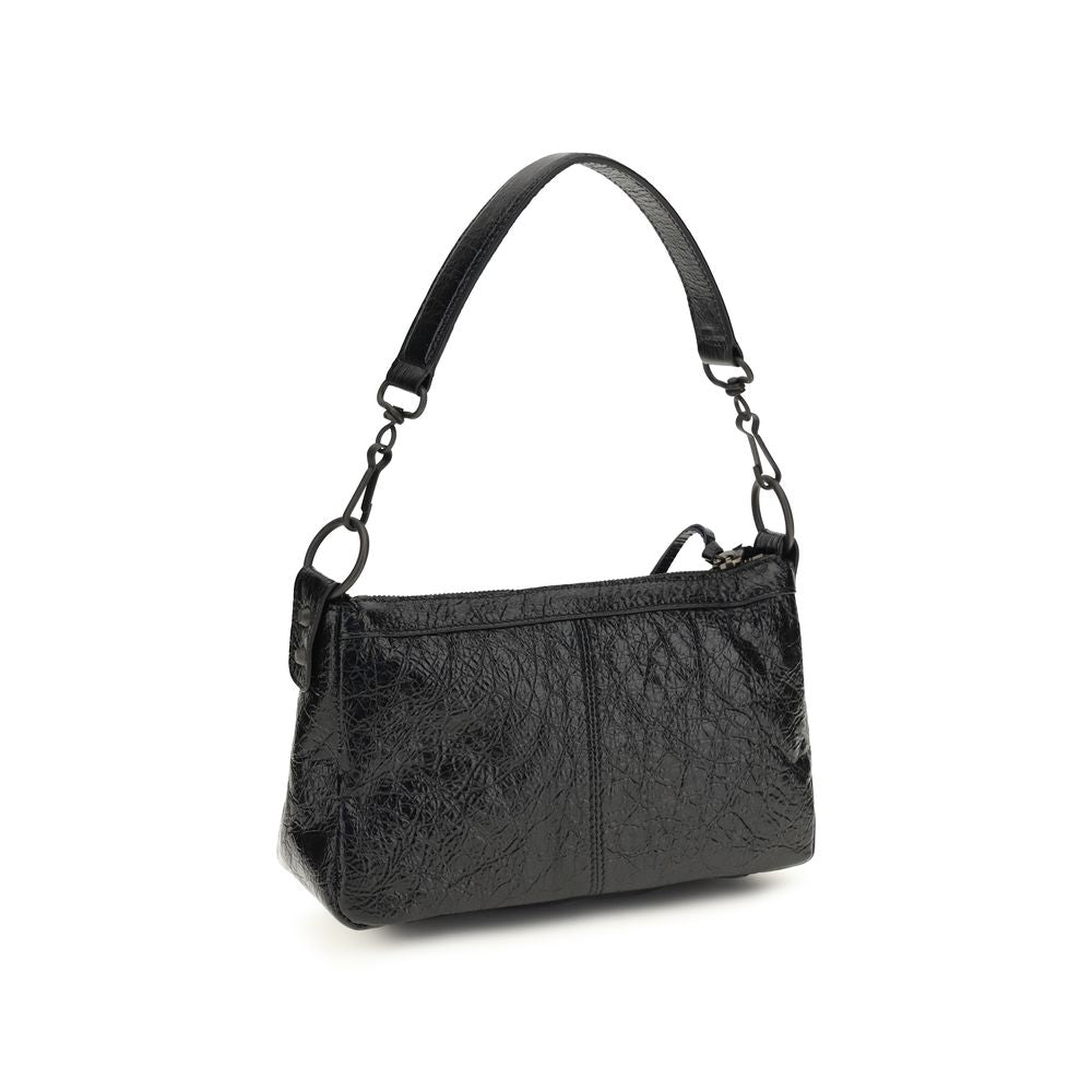 Balenciaga Schwarze Lammleder Schultertasche Ovis Aries Aries
