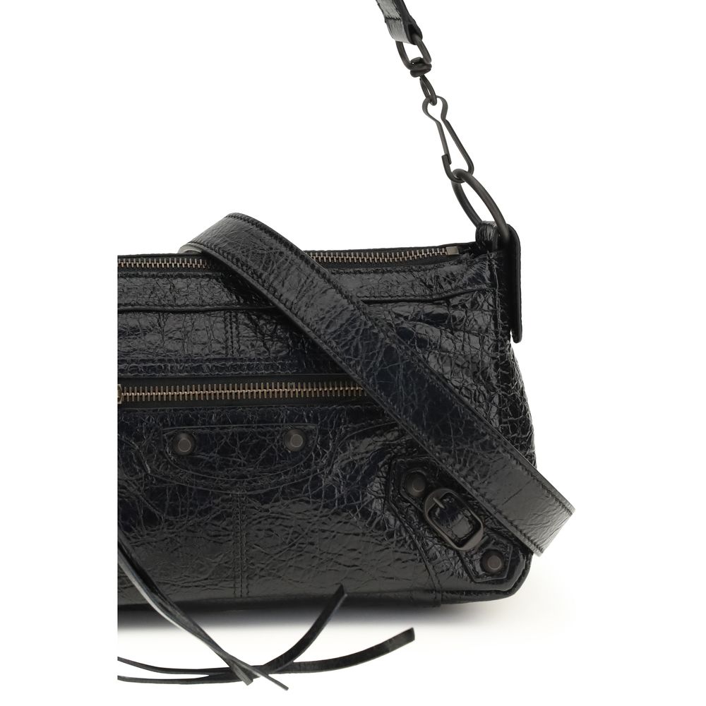 Balenciaga Schwarze Lammleder Schultertasche Ovis Aries Aries