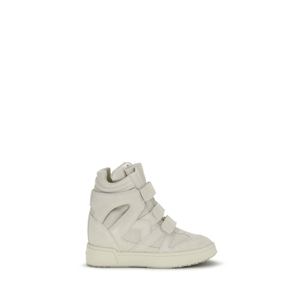 Isabel Marant Beige Kalbsleder Bos Taurus Plateau-Sneaker