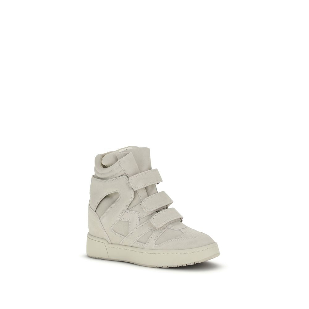 Isabel Marant Beige Kalbsleder Bos Taurus Plateau-Sneaker