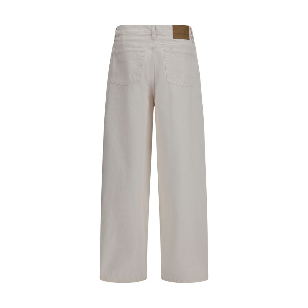Ami Paris Weiße Baumwoll-Jeans Denim
