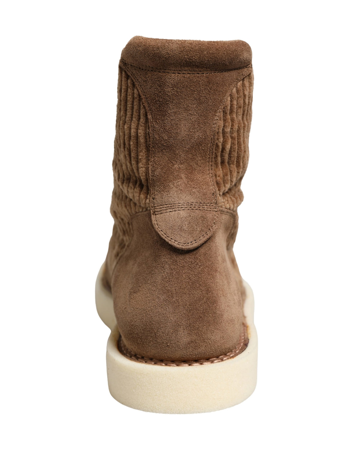 Dolce & Gabbana Braune Corduroy High-Top Oxford Boots