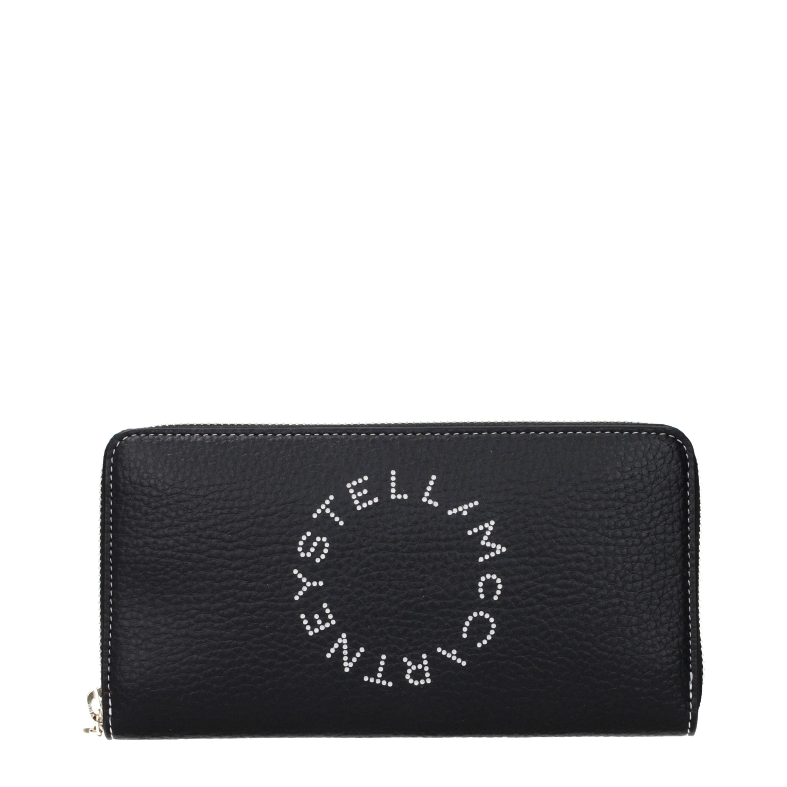 Stella McCartney Schwarzes Leder Portemonnaie