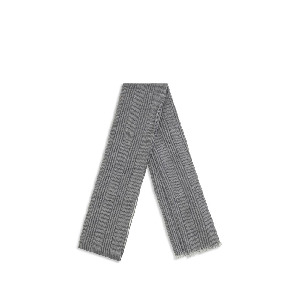 Brunello Cucinelli Grauer Leinen-Schal