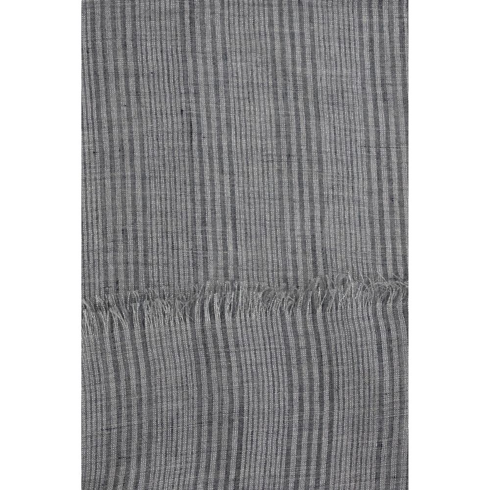 Brunello Cucinelli Grauer Leinen-Schal
