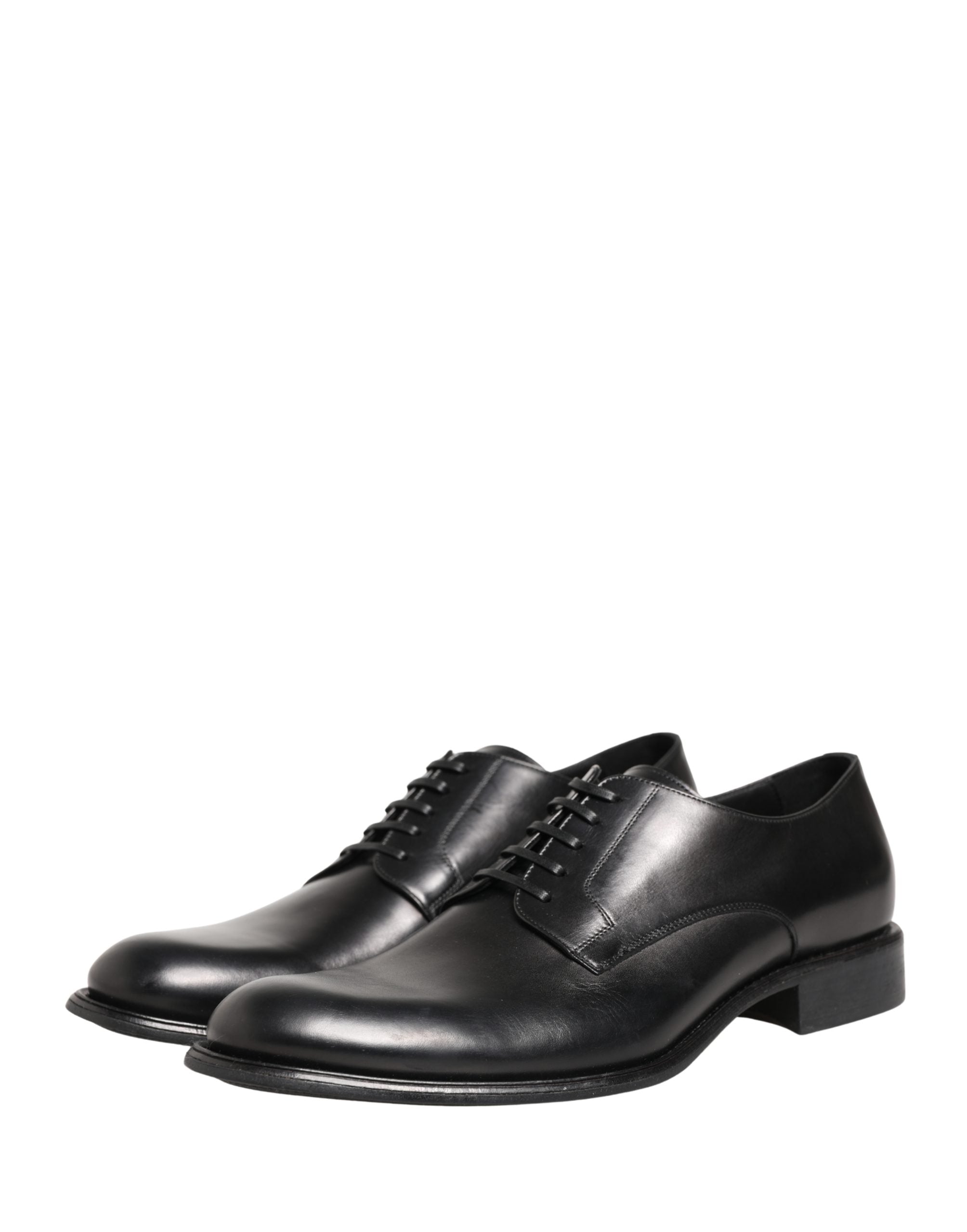 Dolce & Gabbana Schwarze Derby-Schuhe aus Kalbsleder für Herren