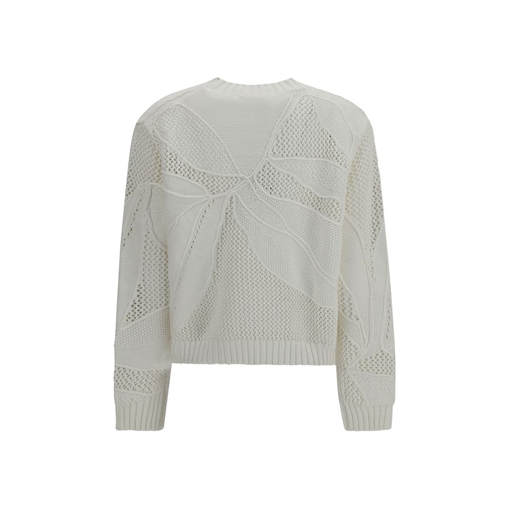Max Mara Weißes Baumwoll-Sweatshirt