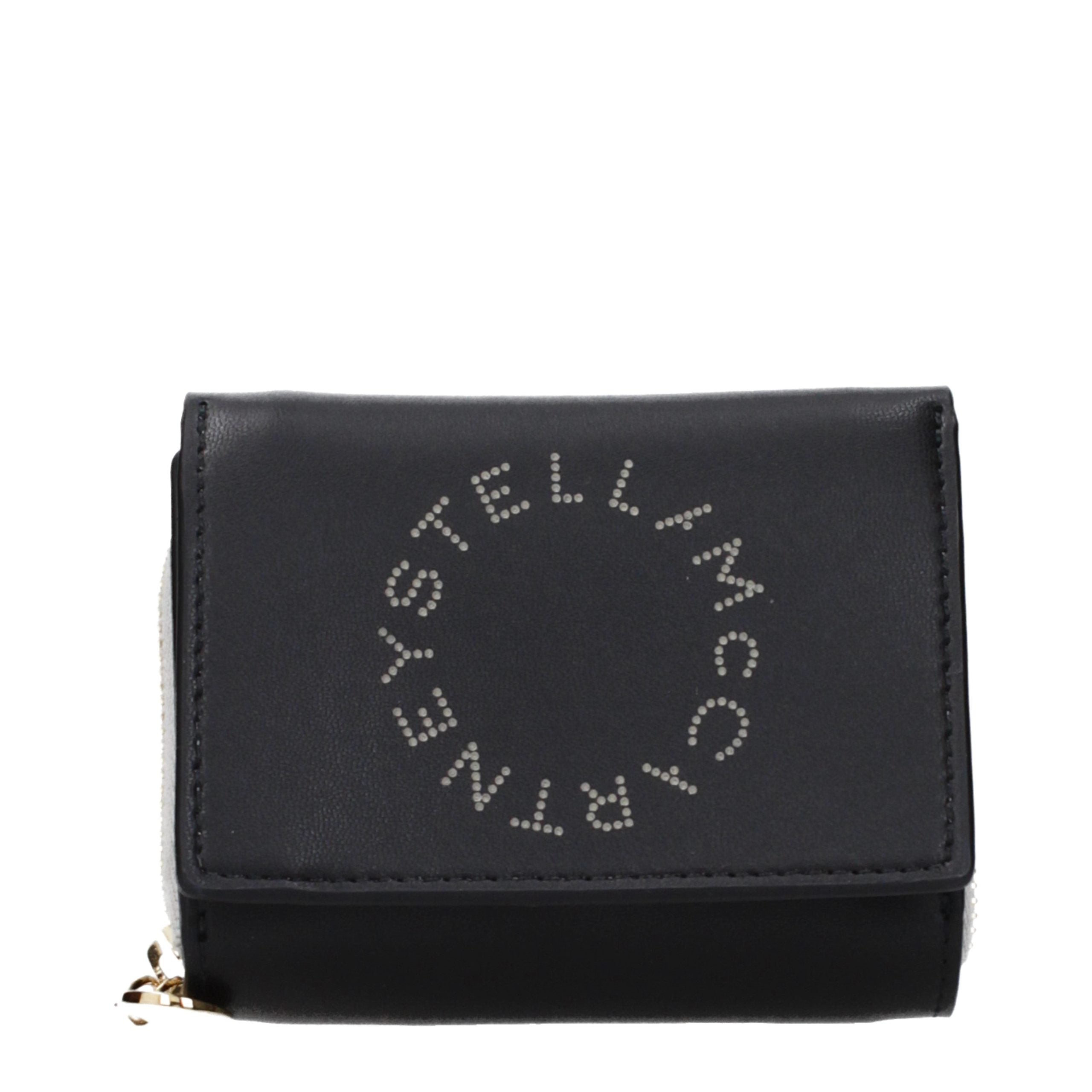 Stella McCartney Schwarzes Leder Portemonnaie