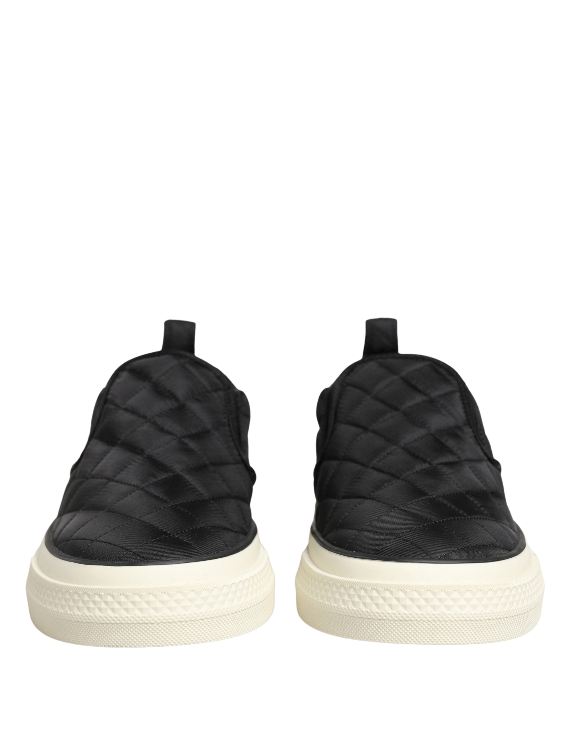Dolce & Gabbana Schwarze gesteppte Slip-On Low-Top-Sneaker