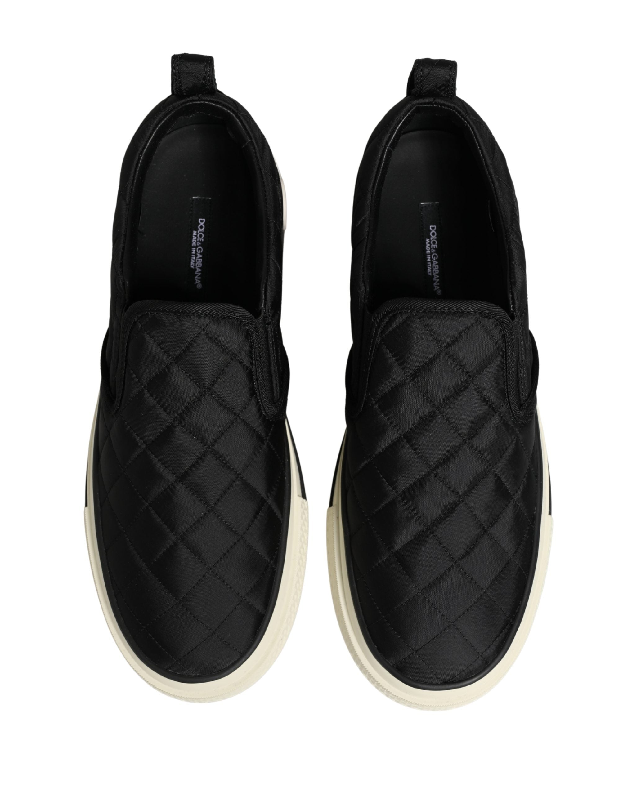 Dolce & Gabbana Schwarze gesteppte Slip-On Low-Top-Sneaker