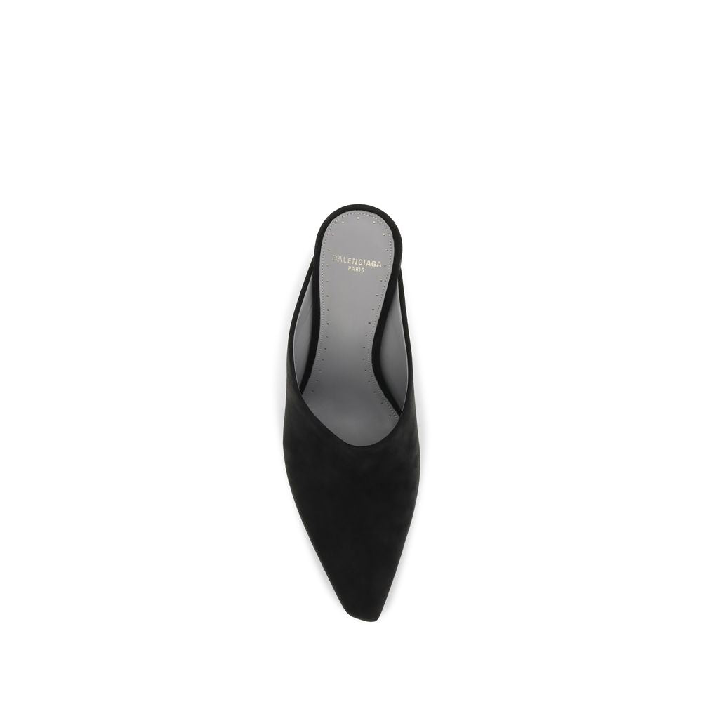 Balenciaga Schwarze Mules aus Wildleder