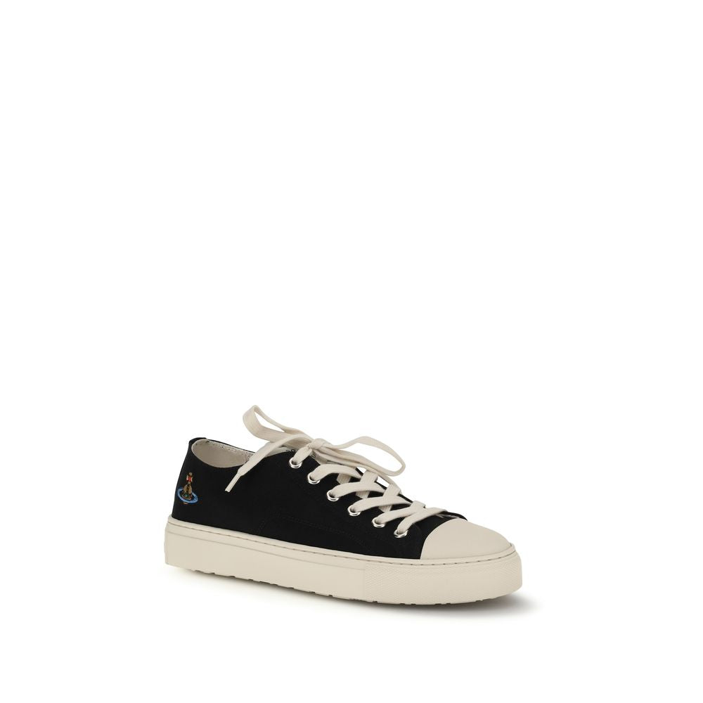 Vivienne Westwood Schwarze Stoff-Sneaker mit niedrigem Schaft